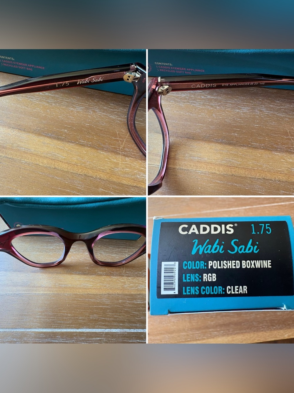 CADDIS Wabi Sabi Reading Glasses - 1.75 - Picture 2 of 2